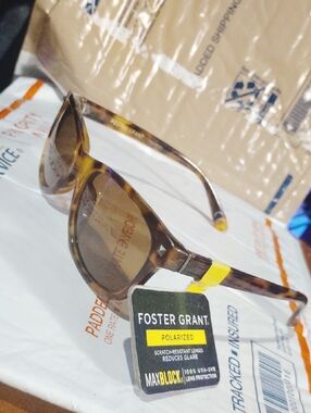 Foster Grant Tortoise Frame Sunglasses with Brown Lenses